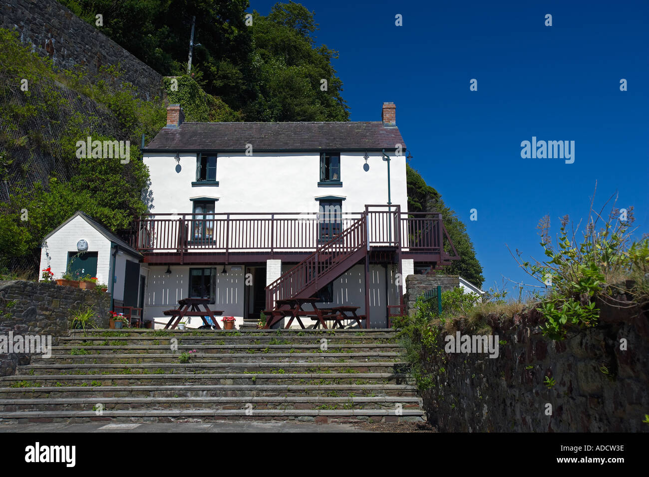 The Boathouse in Laugharne where Dylan Thomas lived Stock Photo Alamy