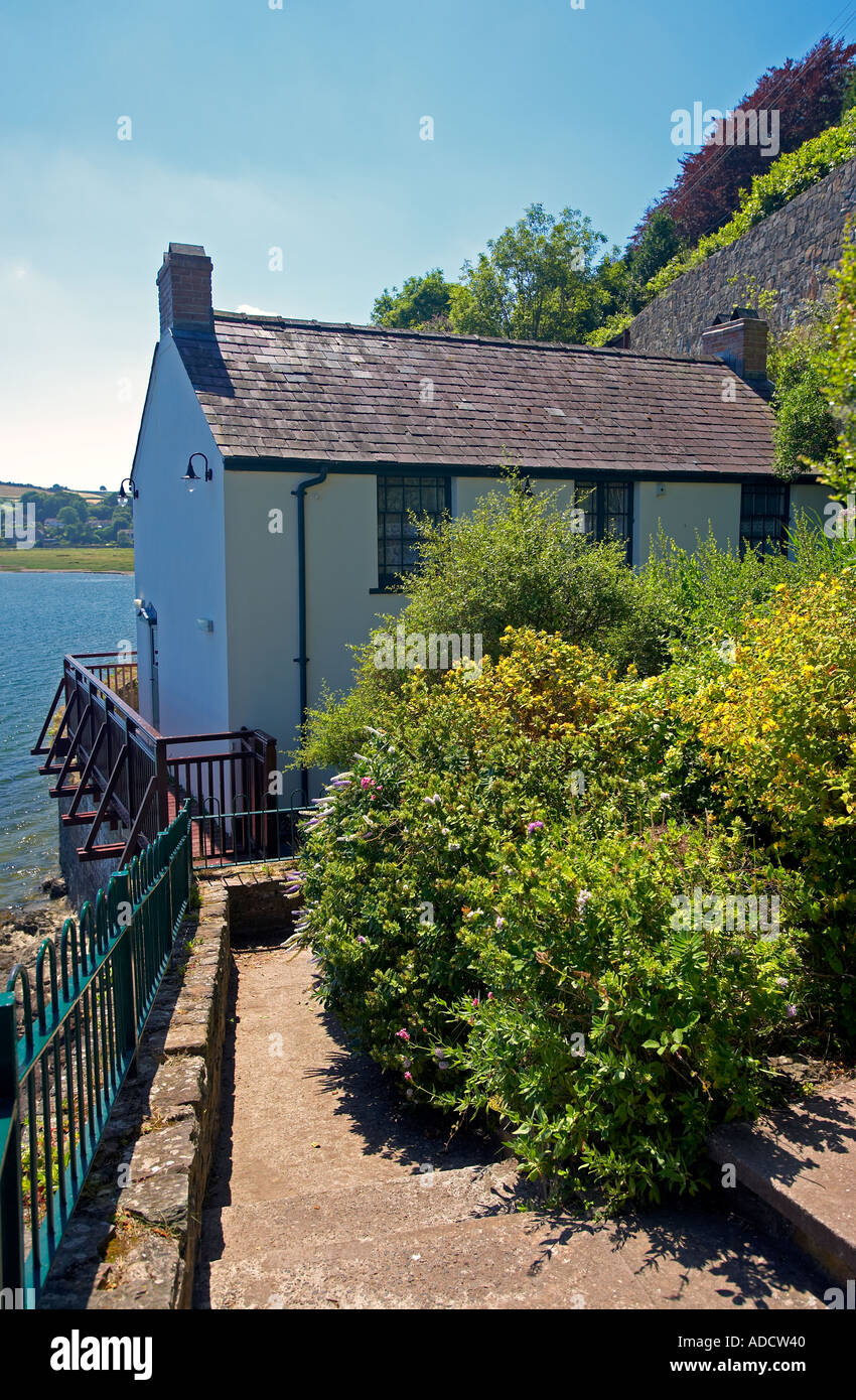 The Boathouse in Laugharne where Dylan Thomas lived Stock Photo