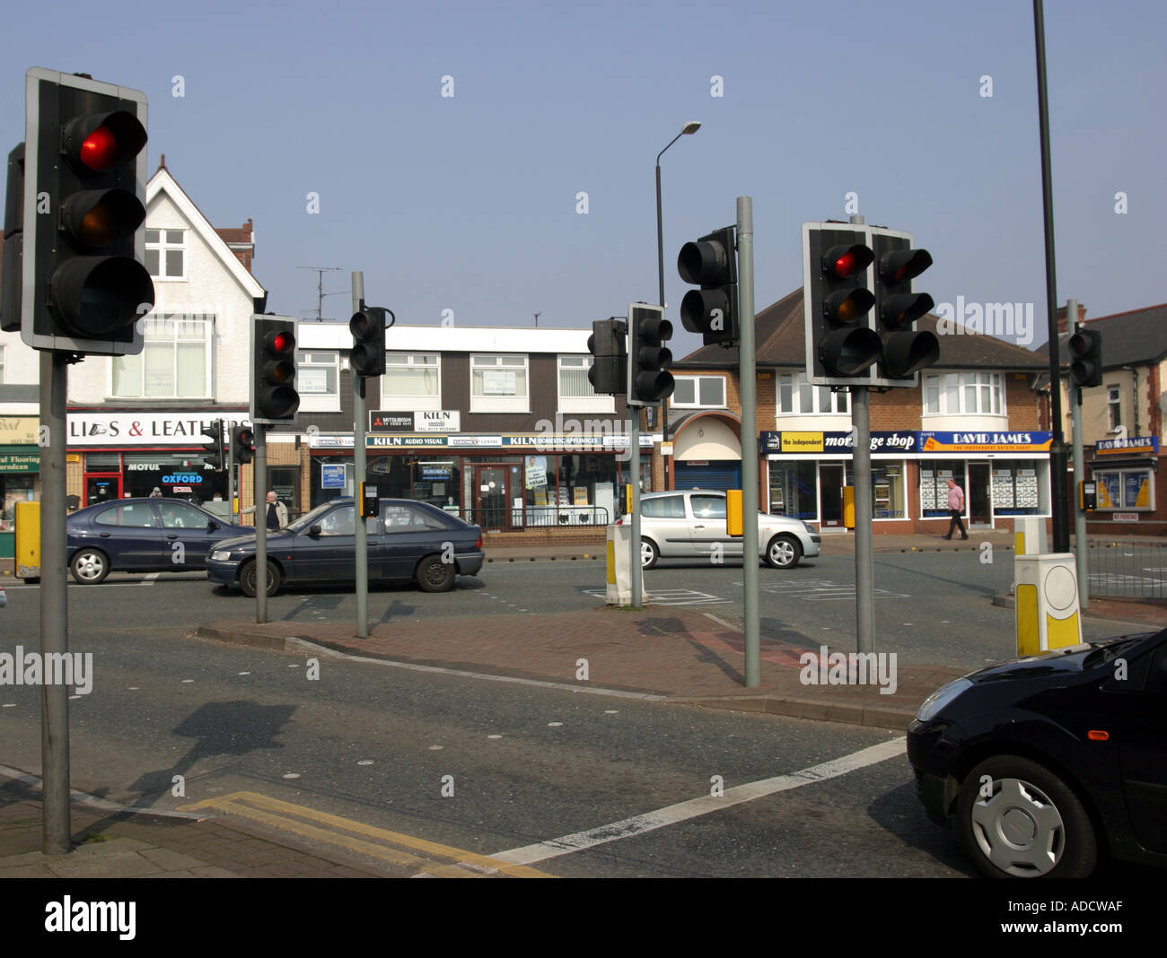 Traffic lights at the end of Mapperley High Street near Nottingham East