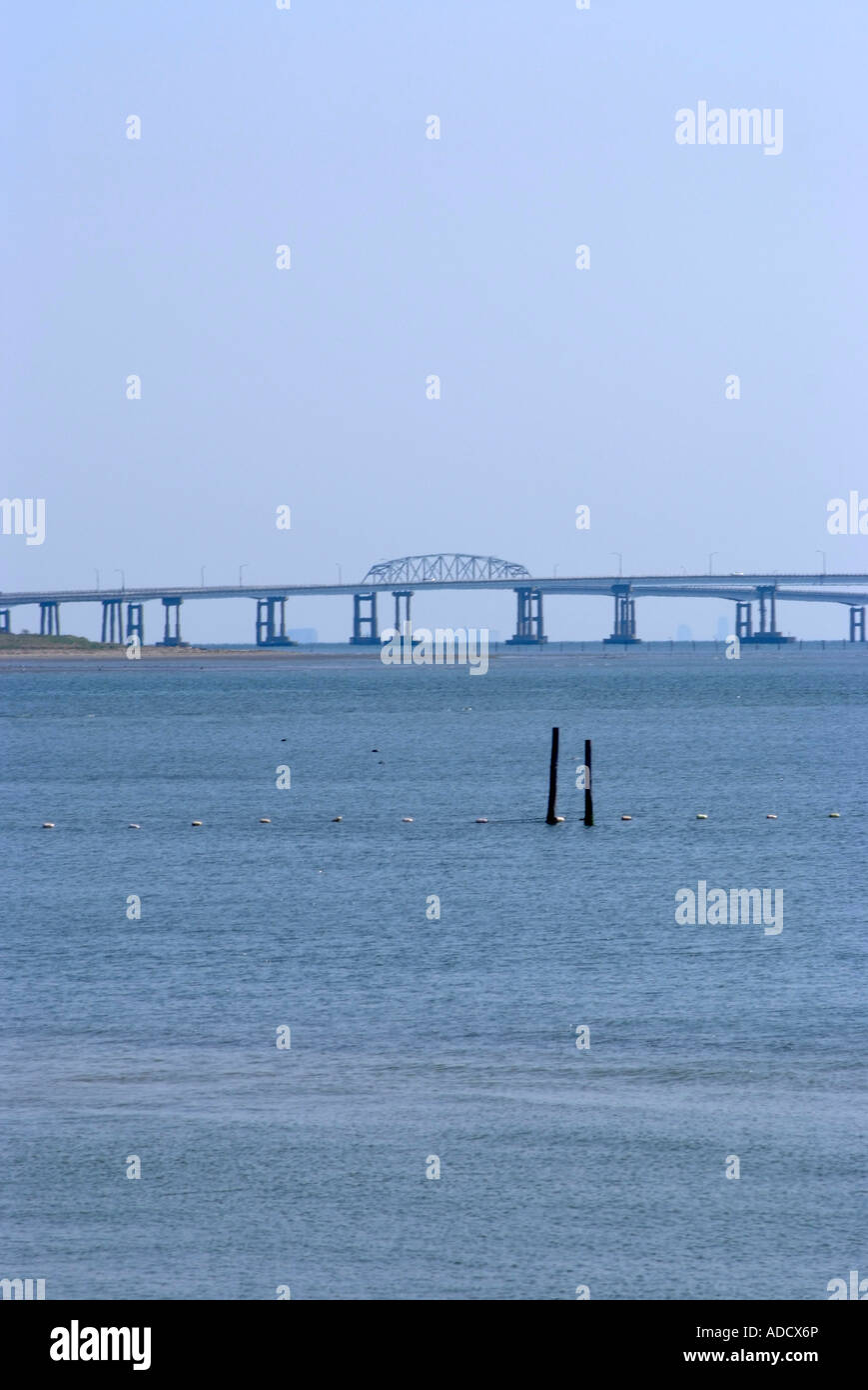 Chesapeake Bay Bridge Stretching Out Across the Atlantic Ocean in