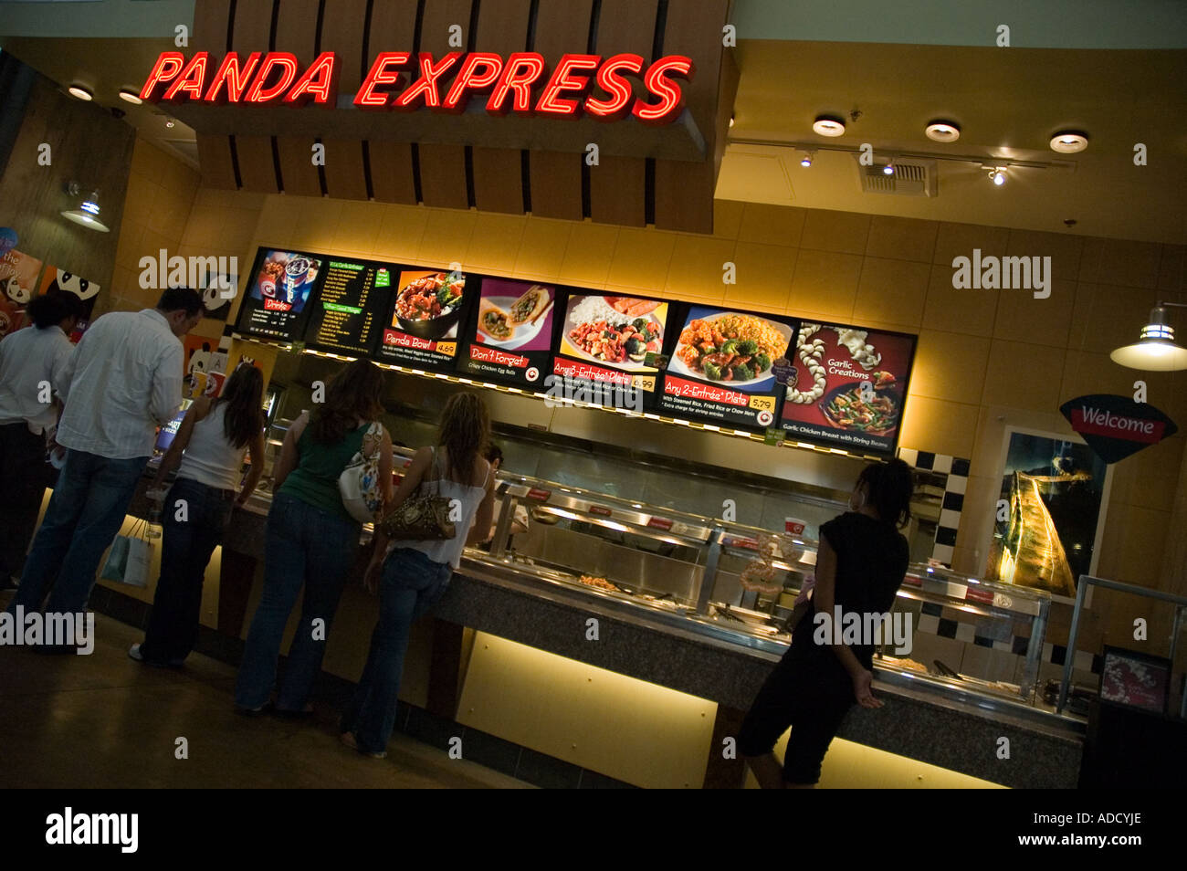 Panda Express Chinese Fast Food Restaurant Stock Photo