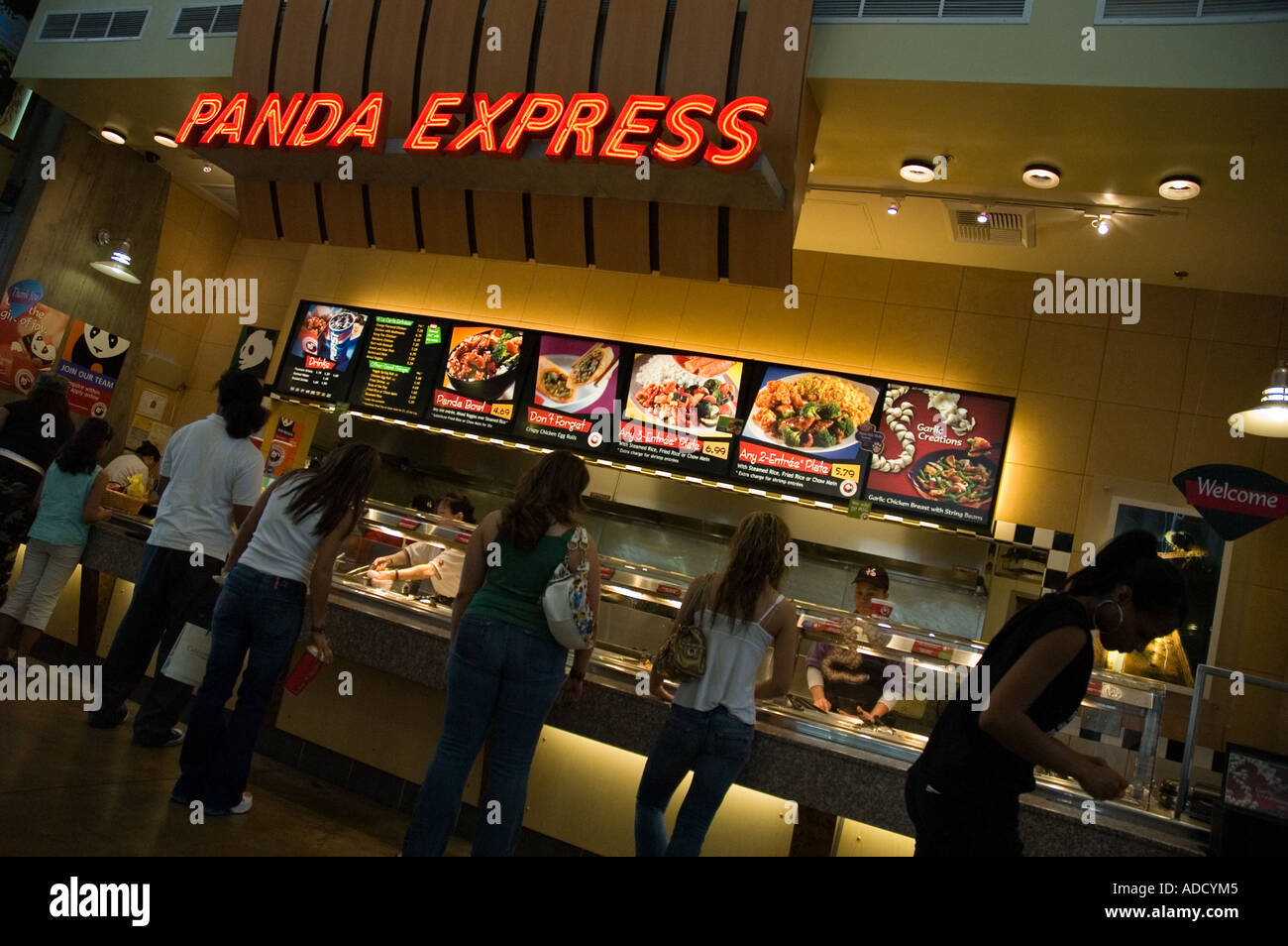 Panda Express Chinese Fast Food Restaurant Stock Photo