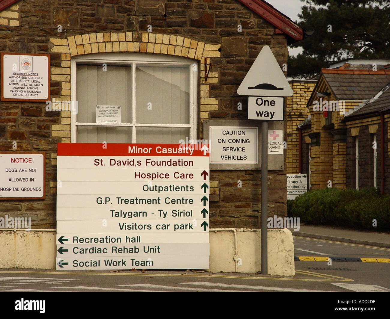 Entrance to County Hospital Pontypool Gwent South Wales GB UK 2003