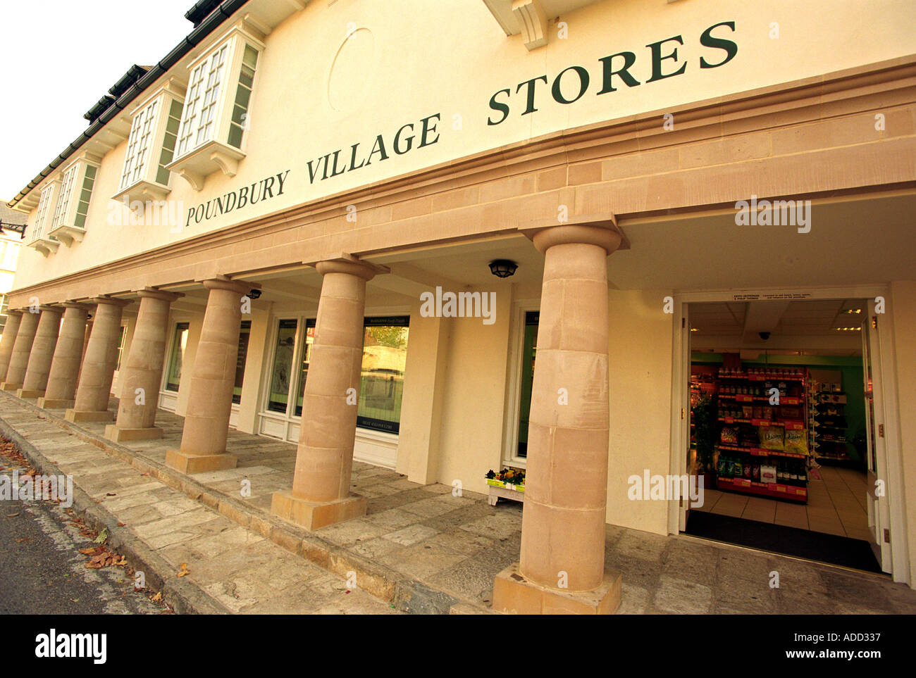 Village Stores at Poundbury Village in Dorset England UK Stock Photo