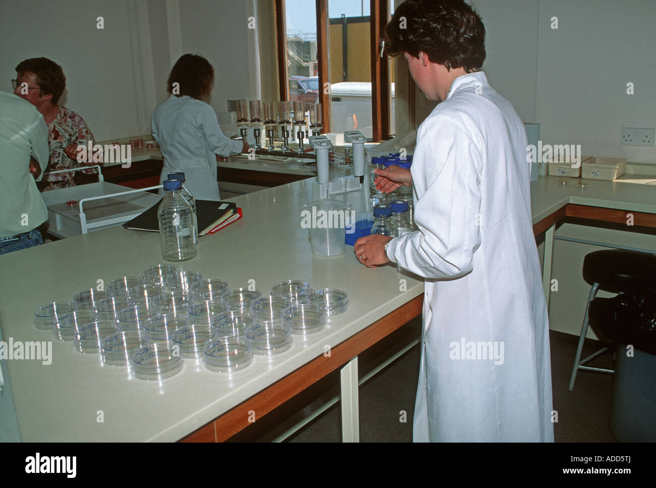 Technician monitoring water quality at Severn Trent Mythe Treatment