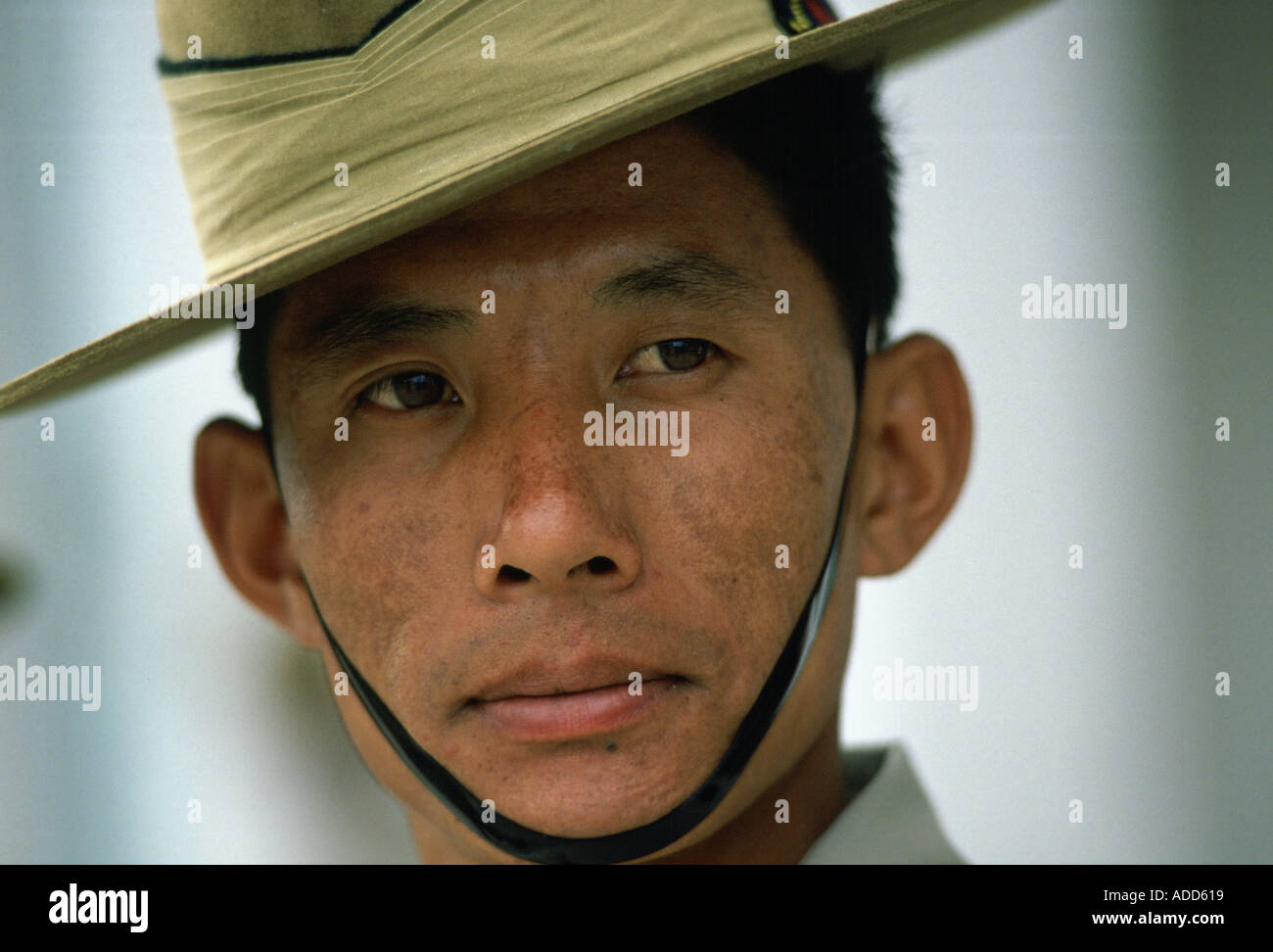 Gurkha soldier in Hong Kong Stock Photo