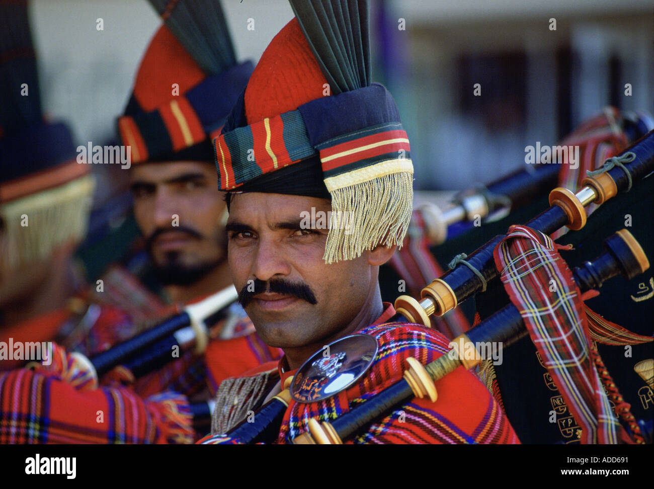 Military piper in Pakistan Stock Photo