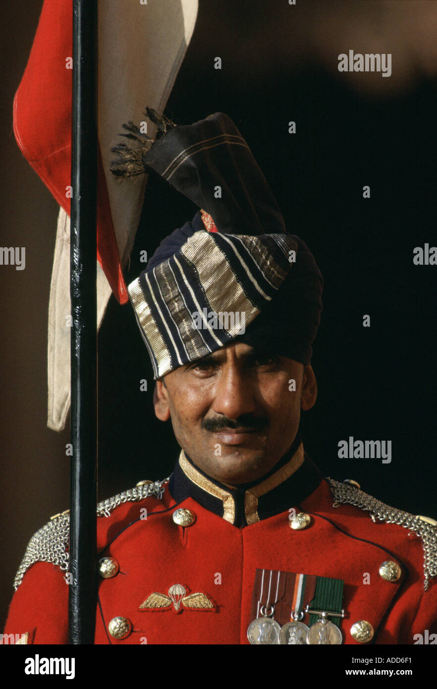 Presidential Guard at the President s Palace at Rashtrapati Bhavan India Stock Photo