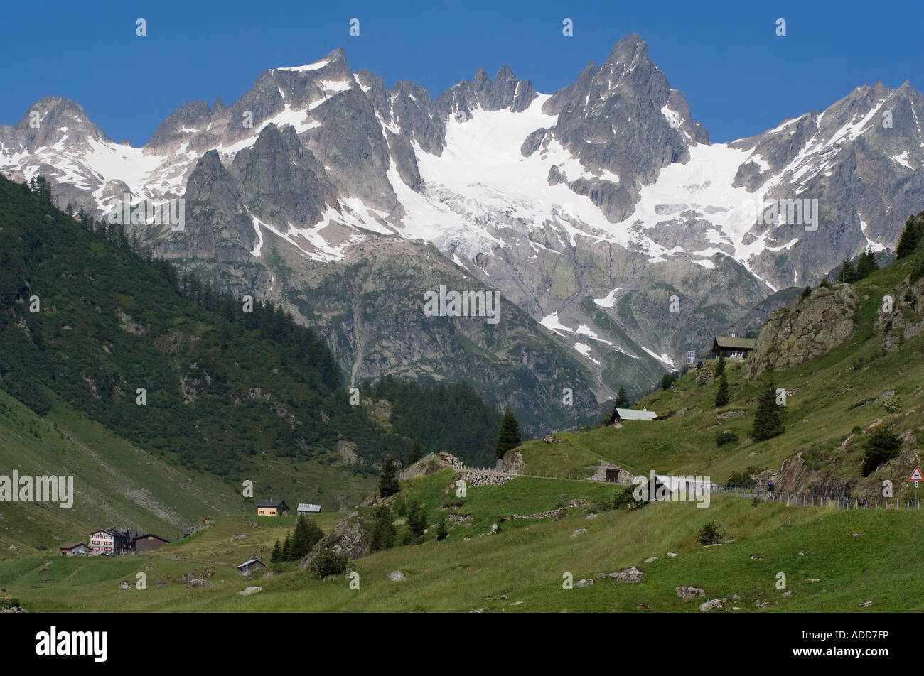 Meiental Valley towards Sustenpass, Uri, central Switzerland Stock Photo