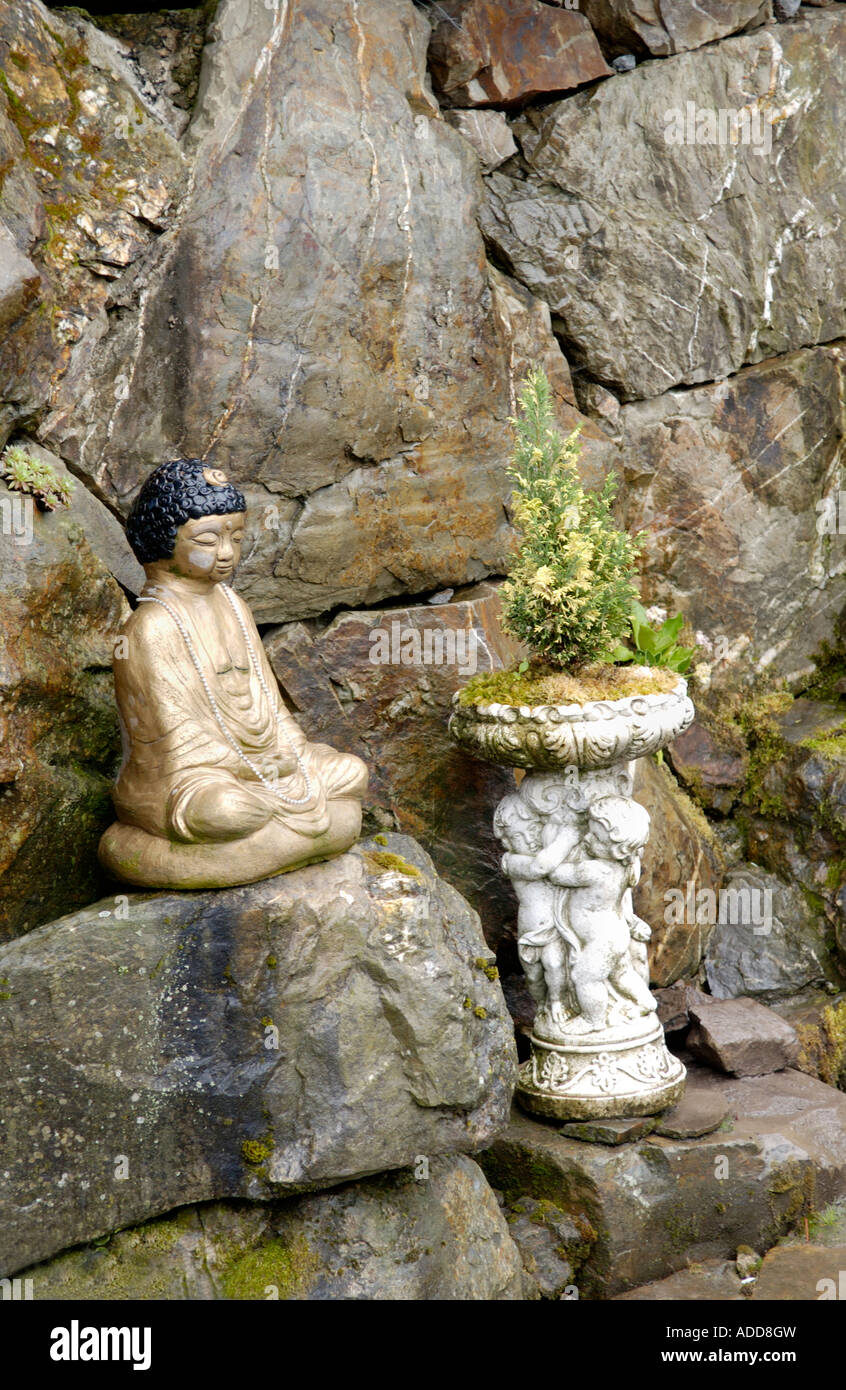 Part of Sri Ranganatha Temple at Skanda Vale Hindu community near Carmarthen Carmarthenshire Wales UK Stock Photo