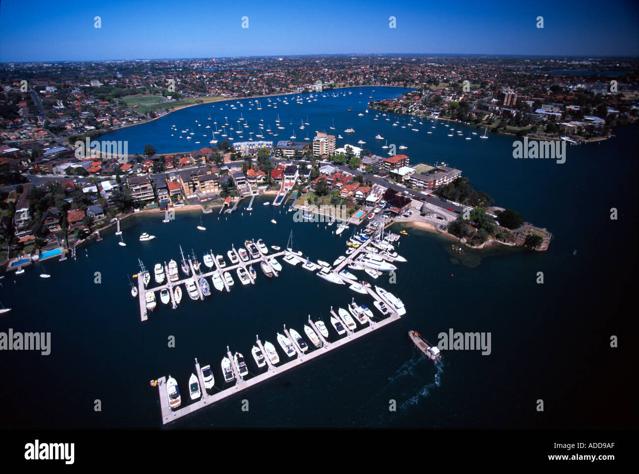 Marina Five Dock Point Five Dock Bay at back Parramatta River Sydney