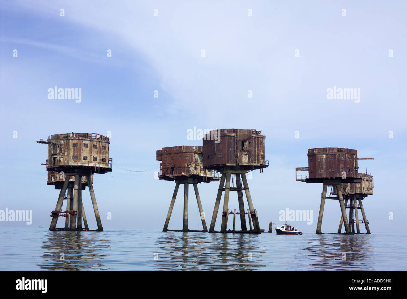 Shivering sands Maunsell Forts Stock Photo