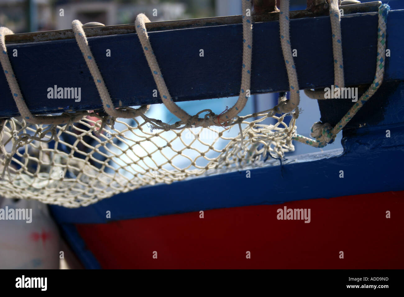 Boat, Greek harbour Stock Photo