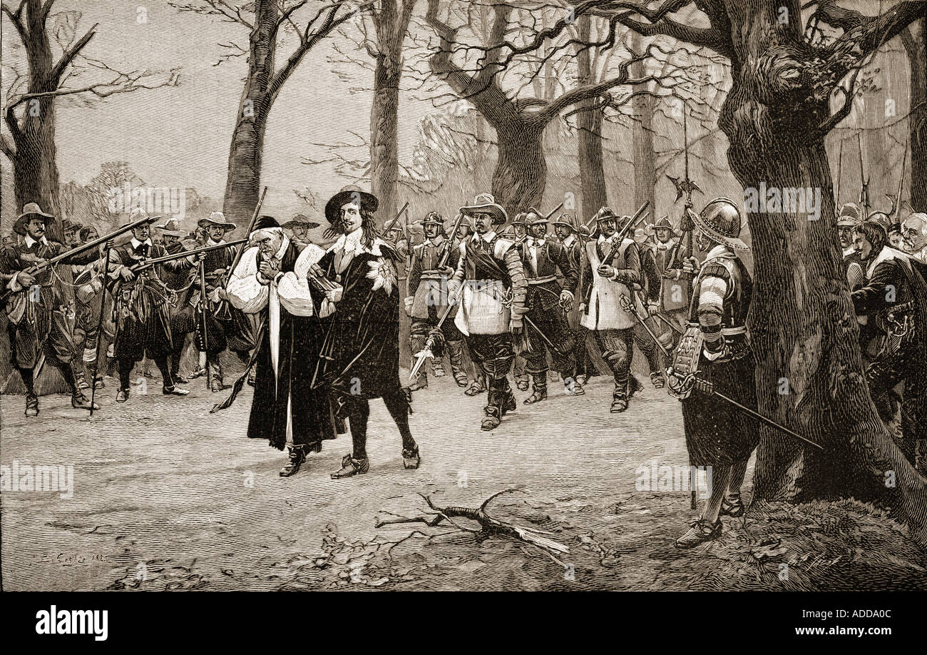 Charles I, 1600 - 1649.  King of England, seen here on his way to execution.  From the picture by Ernest Crofts Stock Photo
