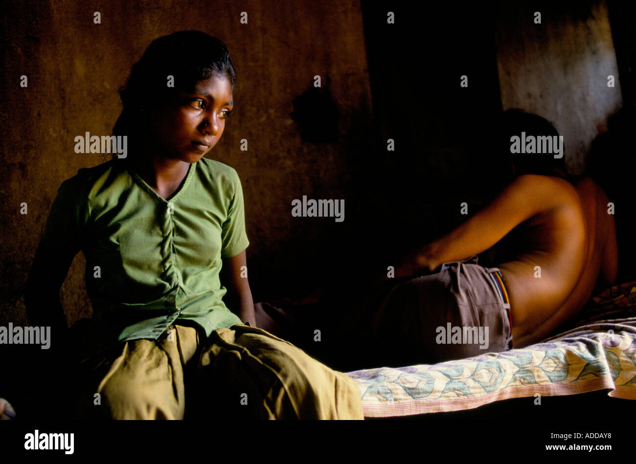 Rani 14, child prostitute, with a client Stock Photo Alamy