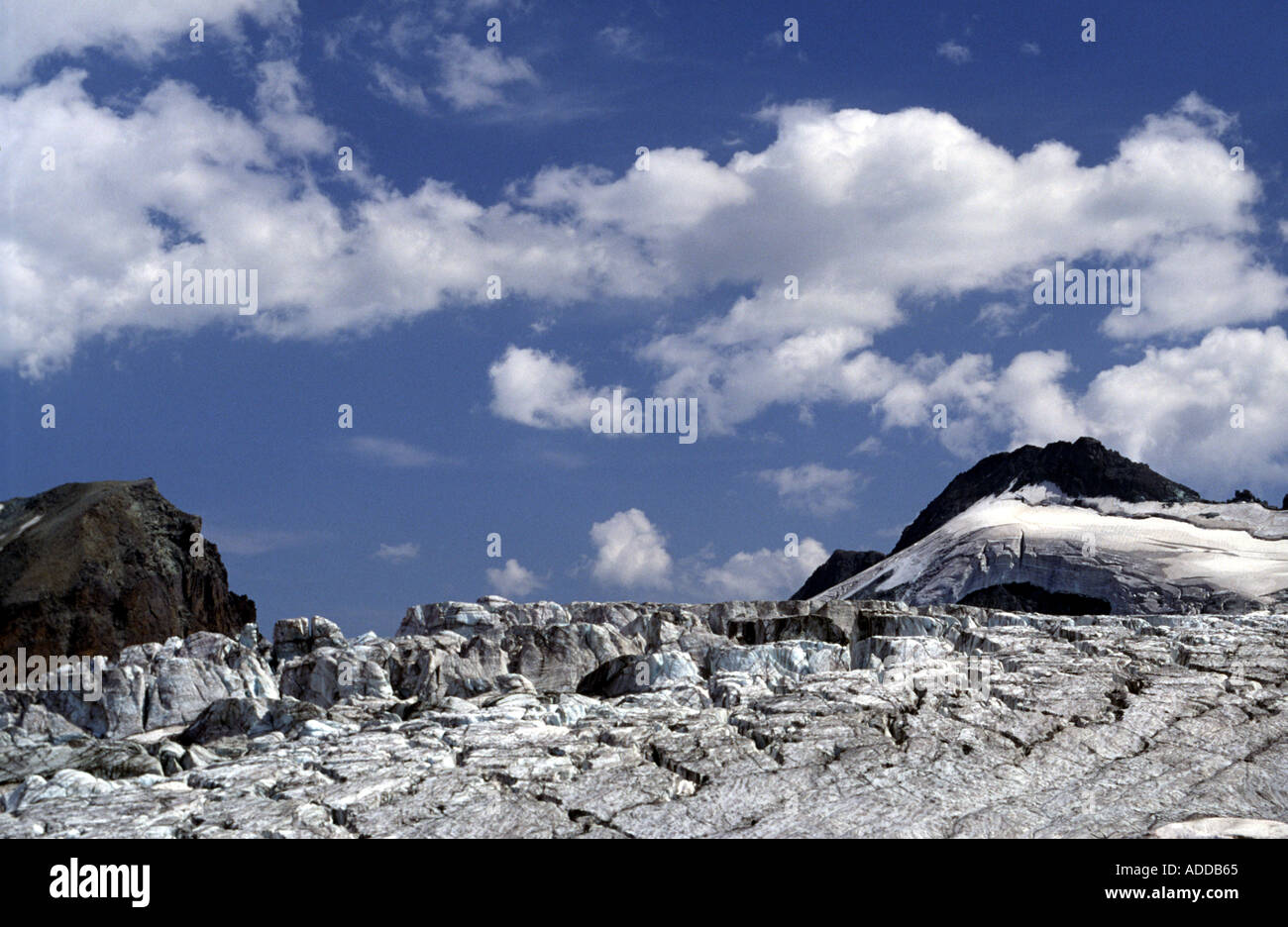 Glacier near Alphubel Mountain Valais Canton Switzerland Stock Photo ...