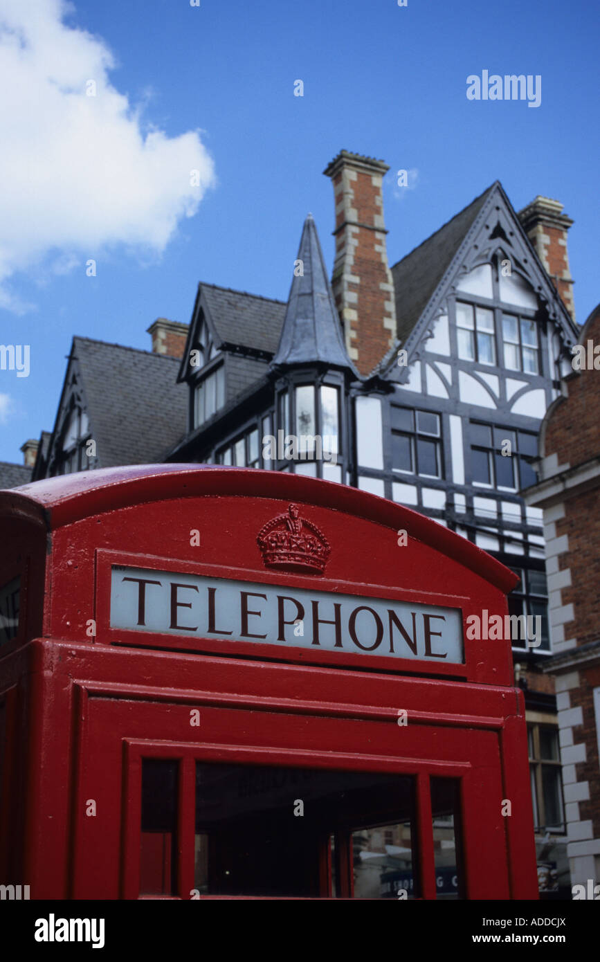 Chester Telephone Box Stock Photo