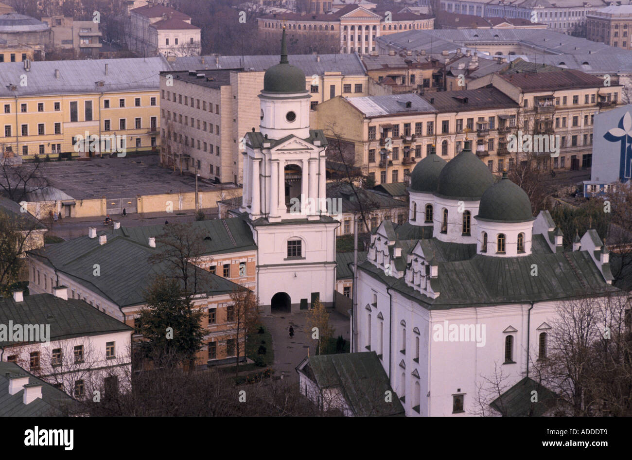Russian Orthodox Churchand nearby rooftops, Kiev, Ukraine, U.S.S.R Stock Photo