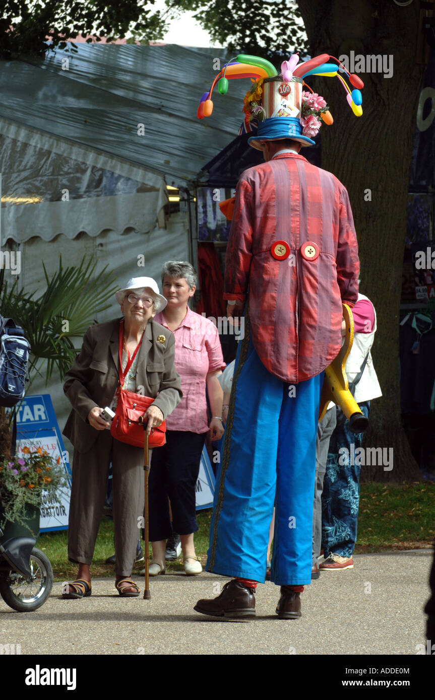 Clown stilts walker hi-res stock photography and images - Alamy