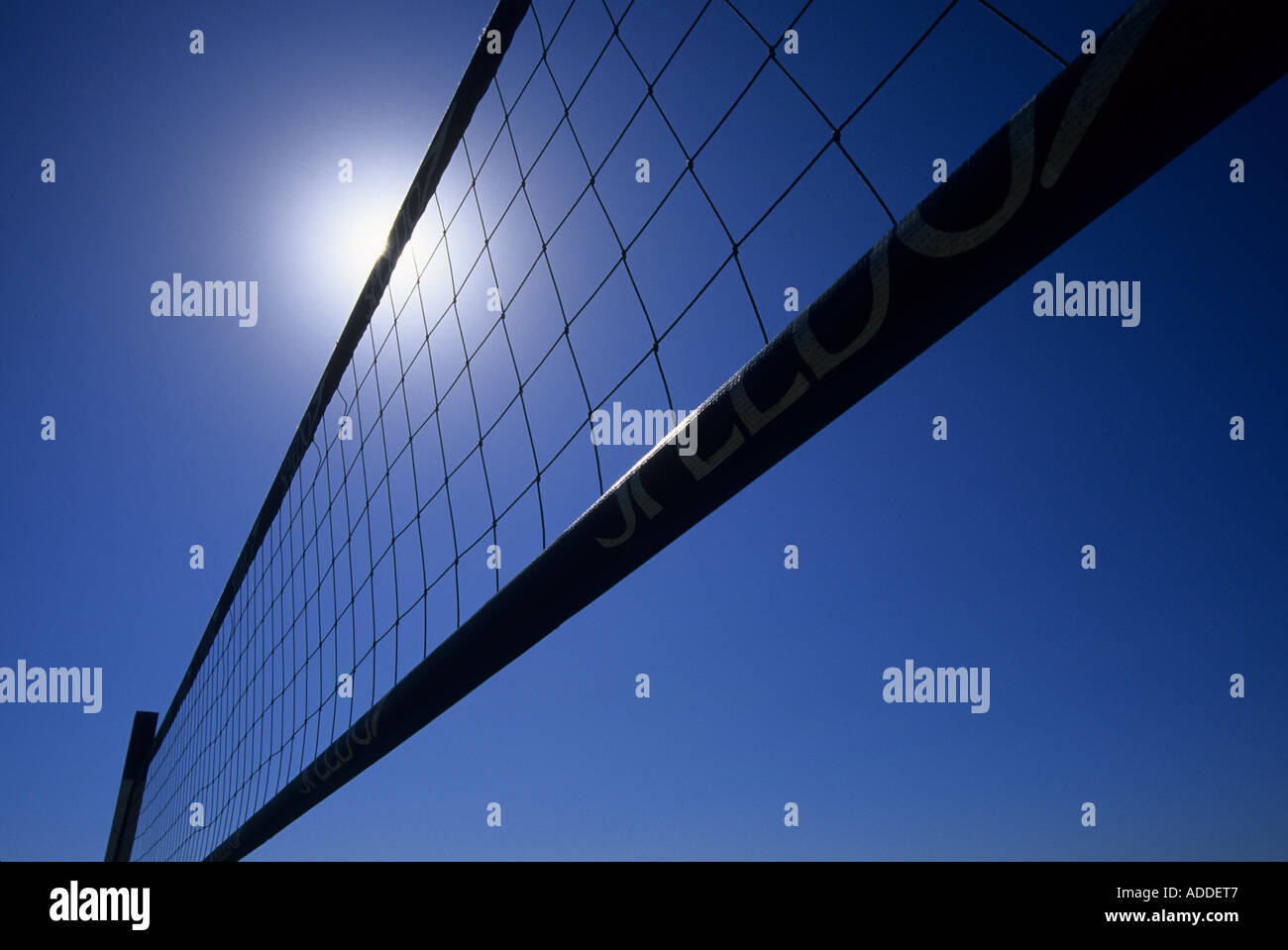 Volleyball net at Doheny State Beach in Orange County California USA