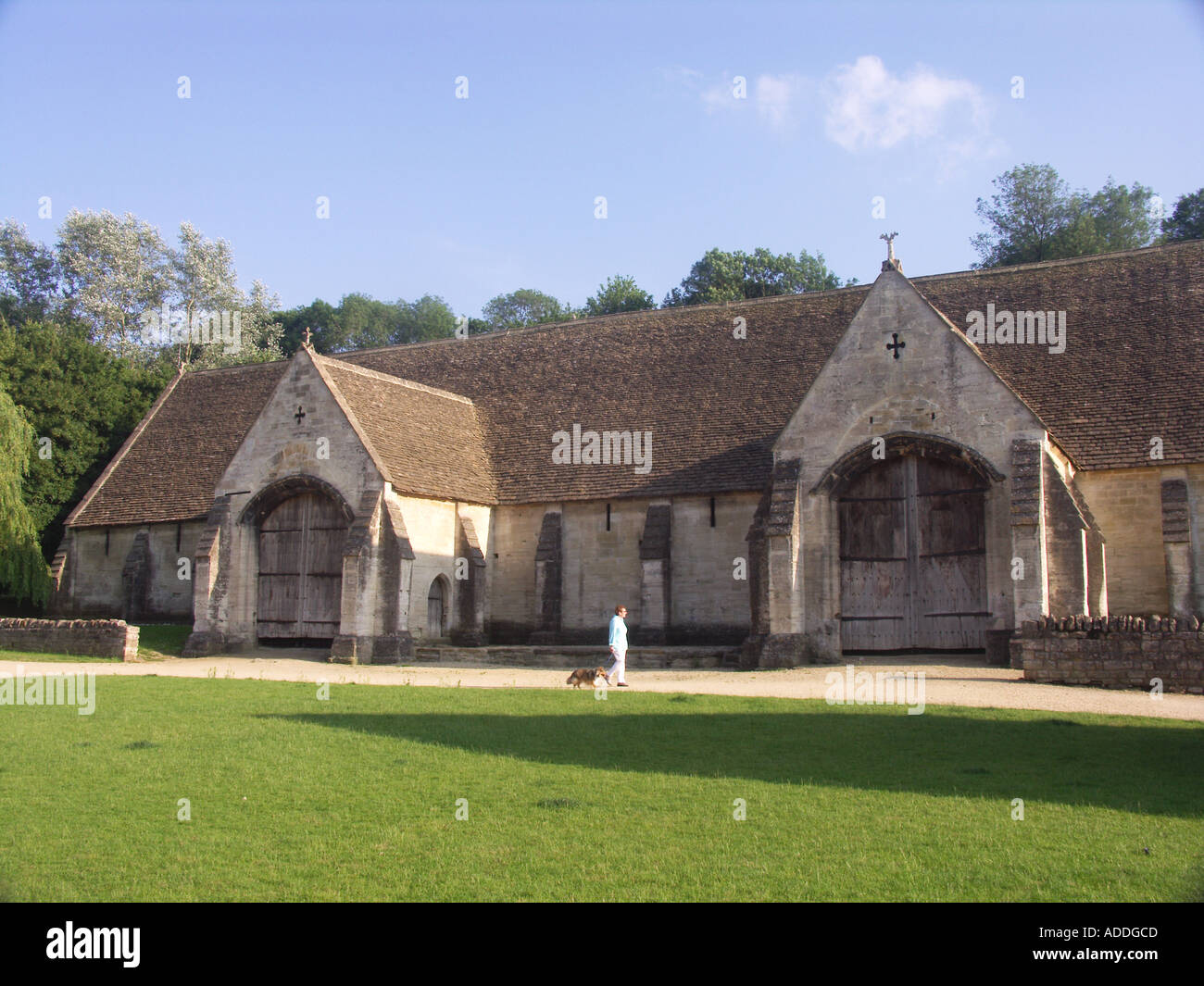 Fourteenth century tithe barn Bradford on Avon Wiltshire England Stock