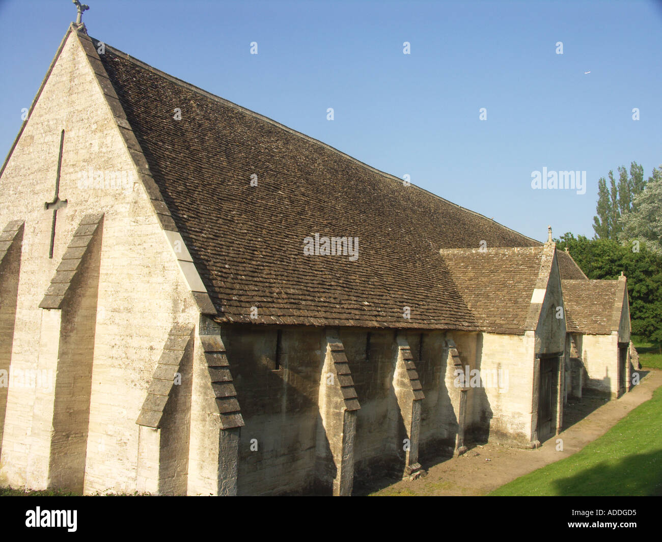 Fourteenth century tithe barn Bradford on Avon Wiltshire England Stock