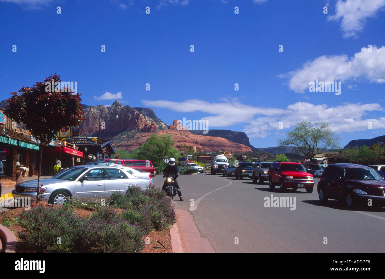 Traffic main street Sedona Arizona USA Stock Photo Alamy