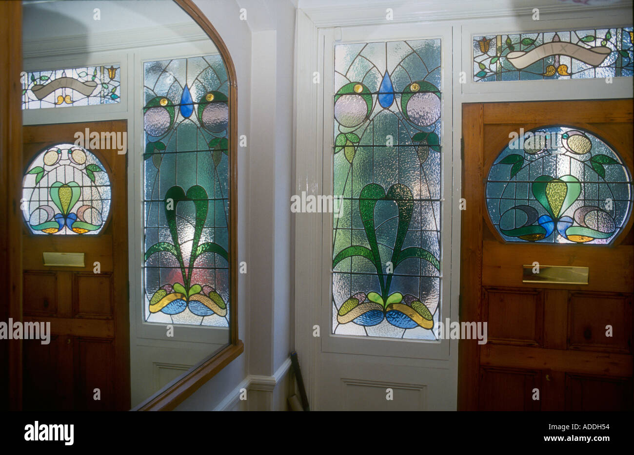 Decorative Edwardian Stained Glass Front Door Taken From