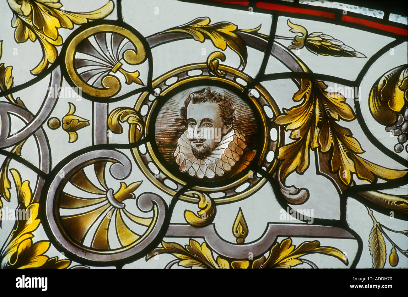 Decorative Stained Glass window panel Victorian British Housing London