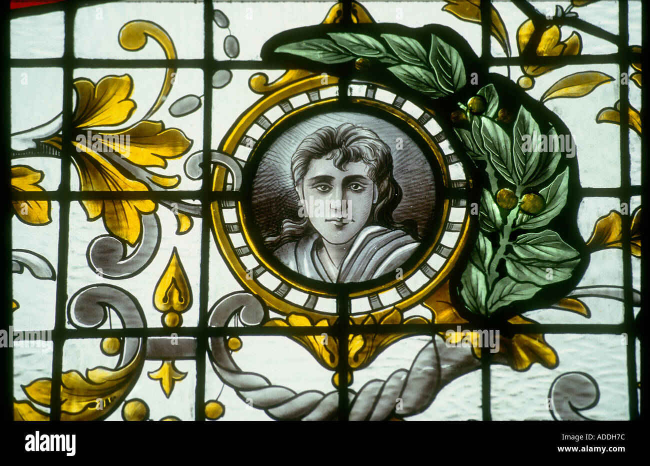 Decorative Stained Glass window panel Victorian British Housing London