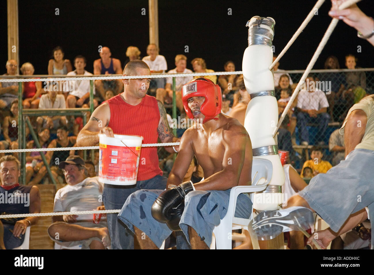 Amateur Boxing in Belize Stock Photo