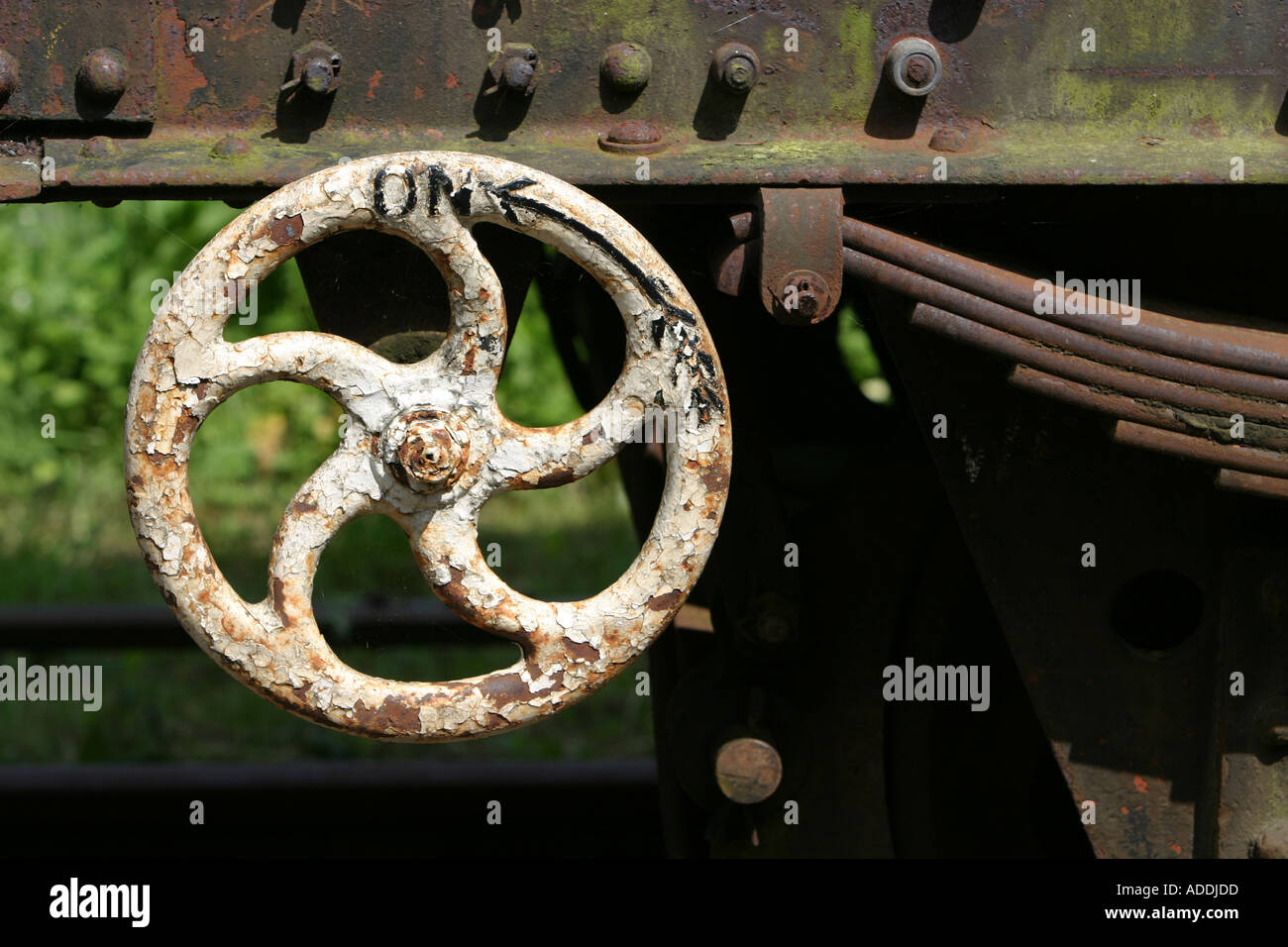 Tap marked on and off Stock Photo - Alamy