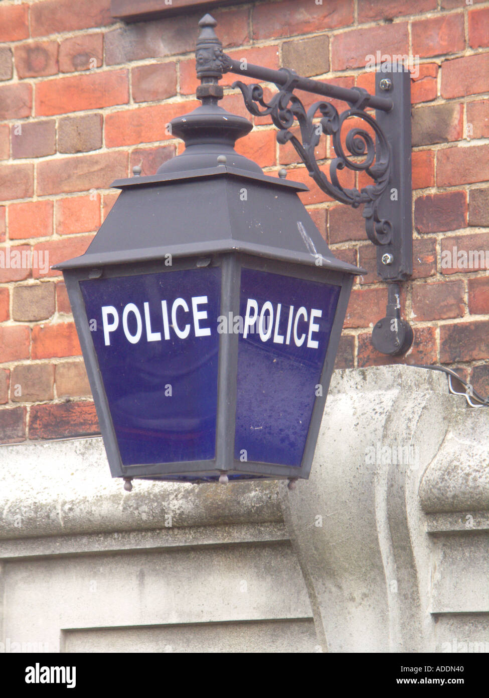Blue police lamp light Stock Photo - Alamy