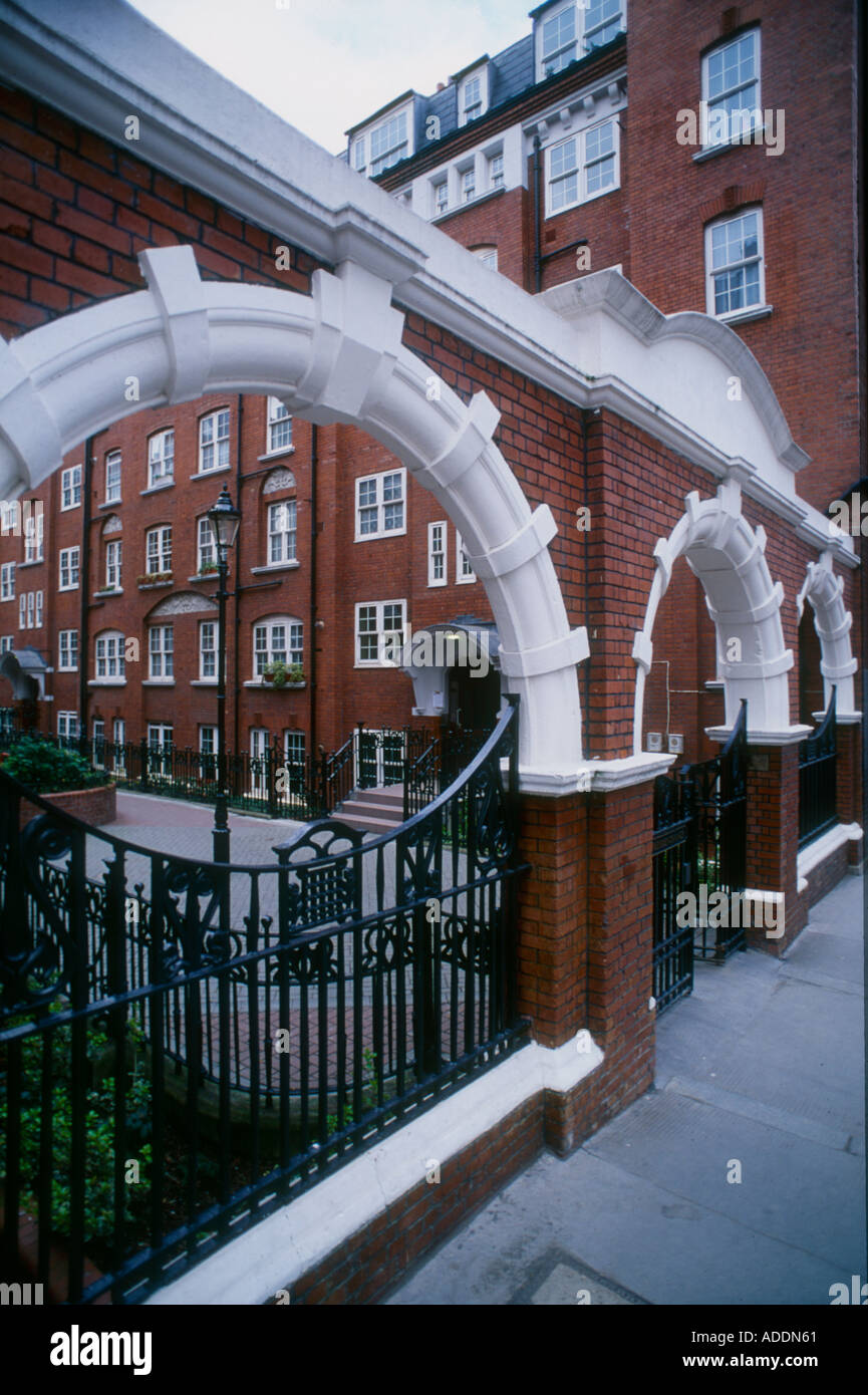 Probyn House Millbank Estate Red brick purpose built mansion block for