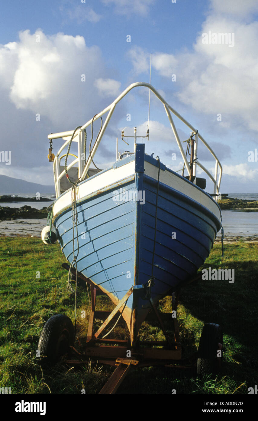 A small fishing boat in Donegal Ireland Stock Photo Alamy