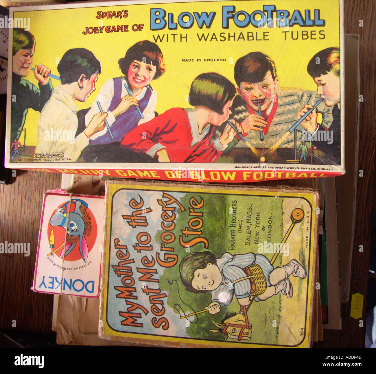 Blow football boxed 1930s children s game Stock Photo - Alamy