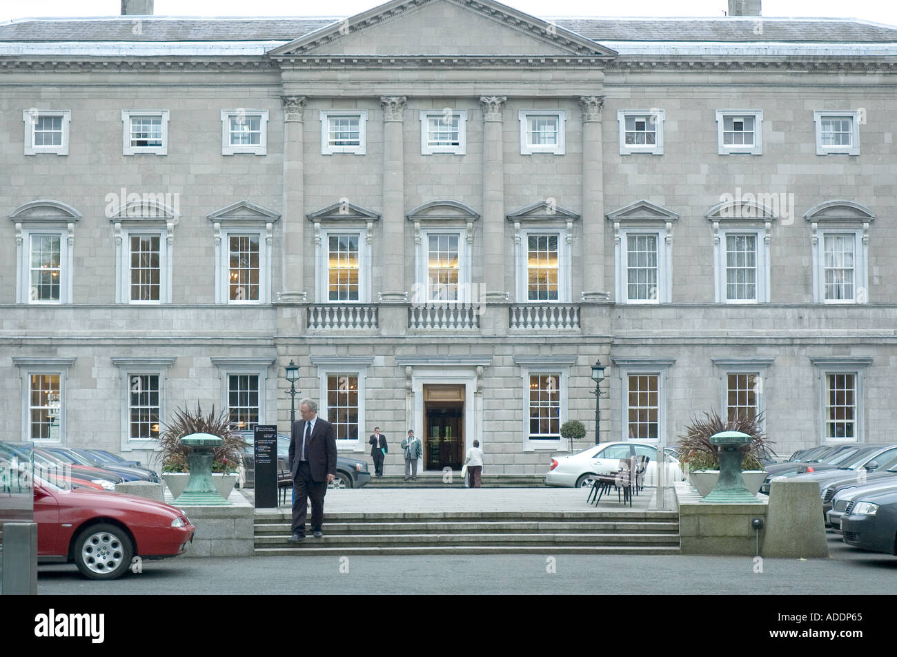 Leinster House the home of the Irish Parliament otherwise known as he Dail Stock Photo