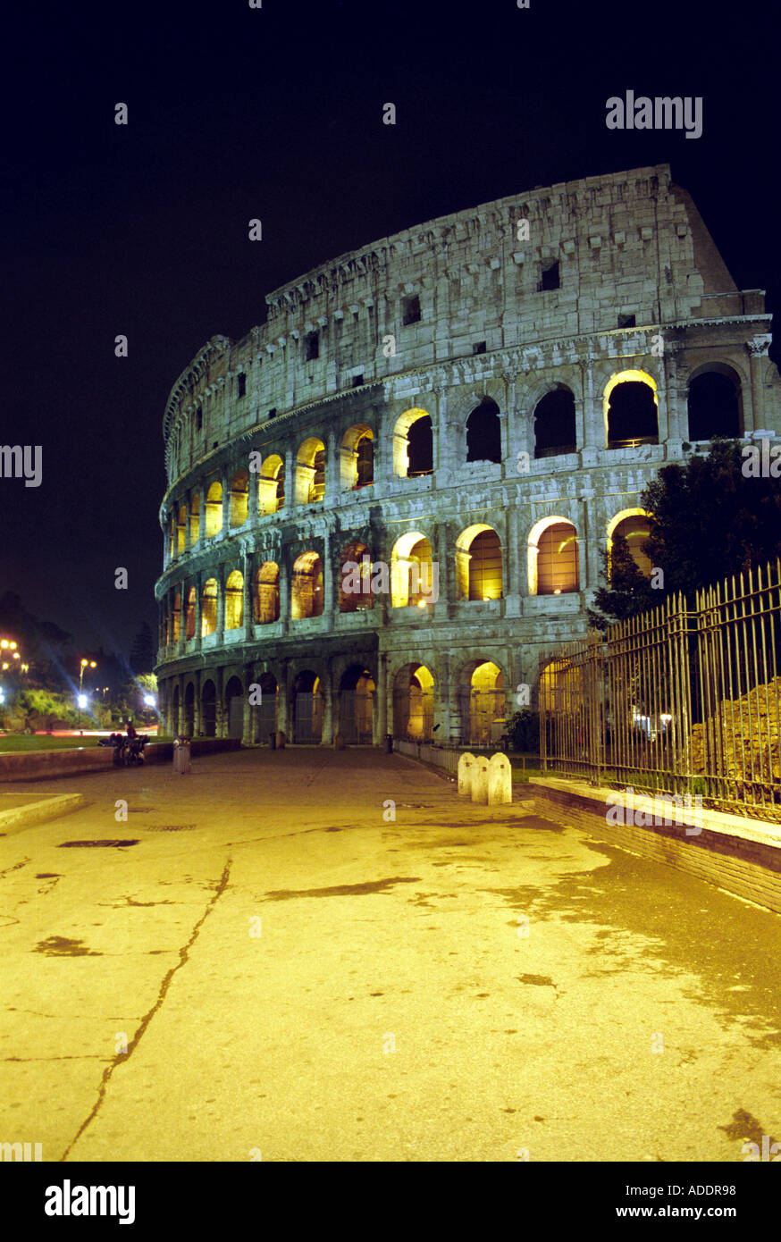 Night view of the Colosseum in Rome, Italy Stock Photo