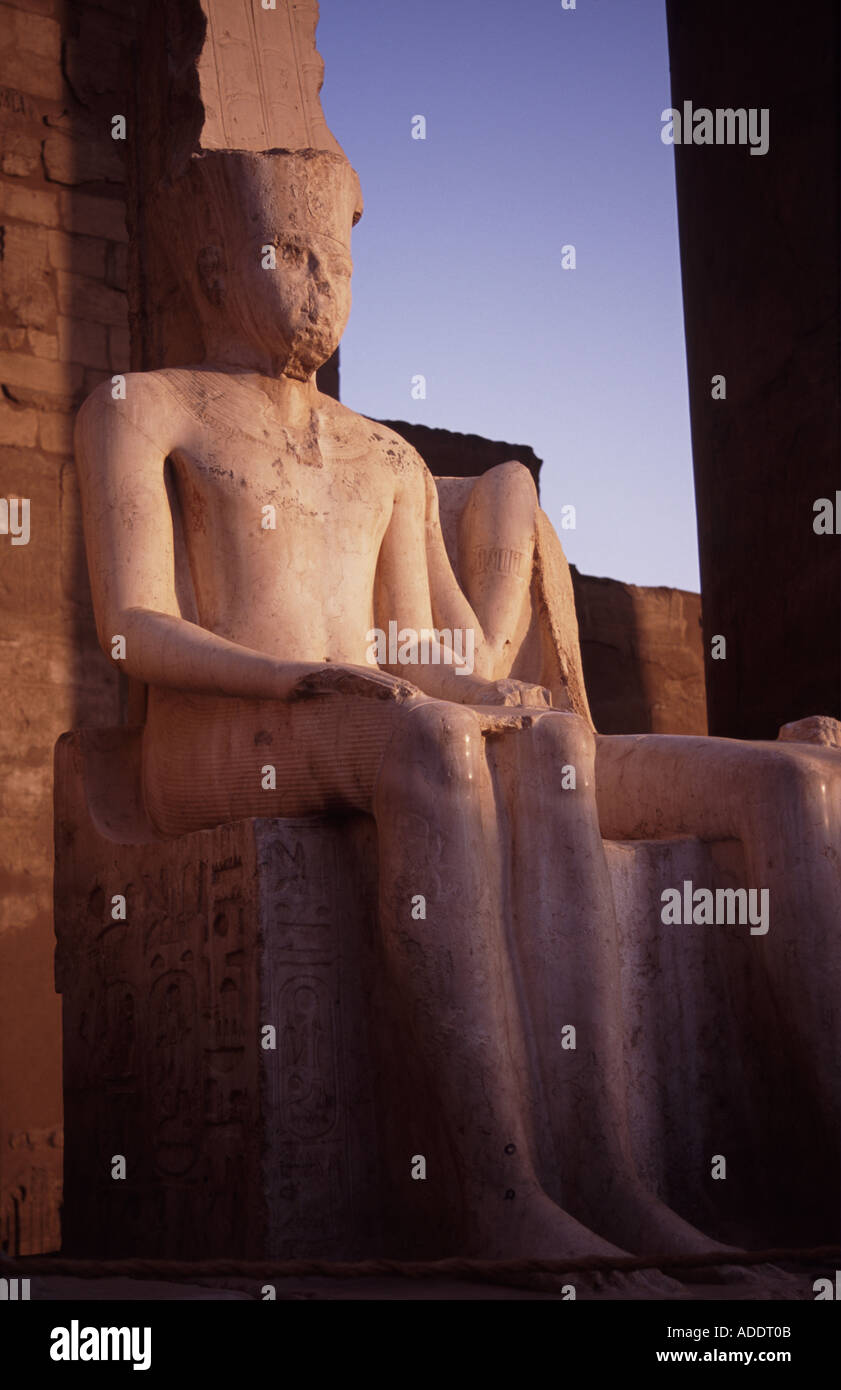 Statue of pharoah Luxor Temple Luxor Egypt Stock Photo - Alamy