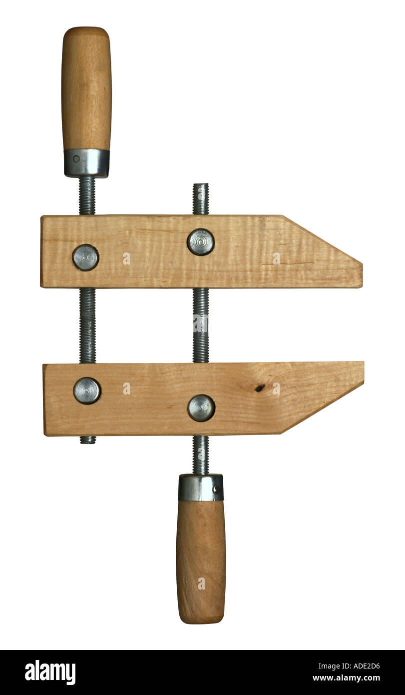 Wooden Hand Screw Clamp Stock Photo Alamy