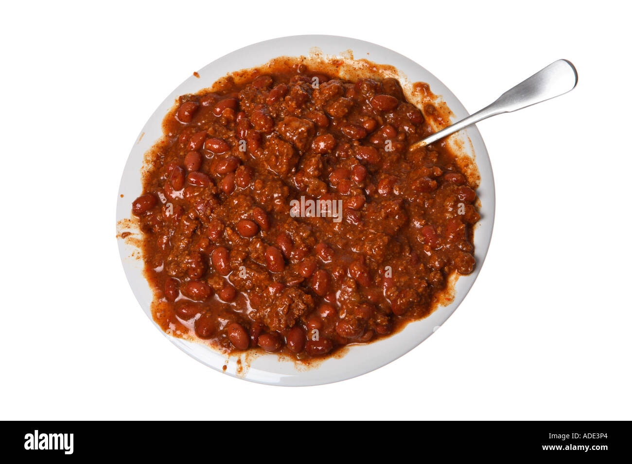 Bowl of Chili Stock Photo