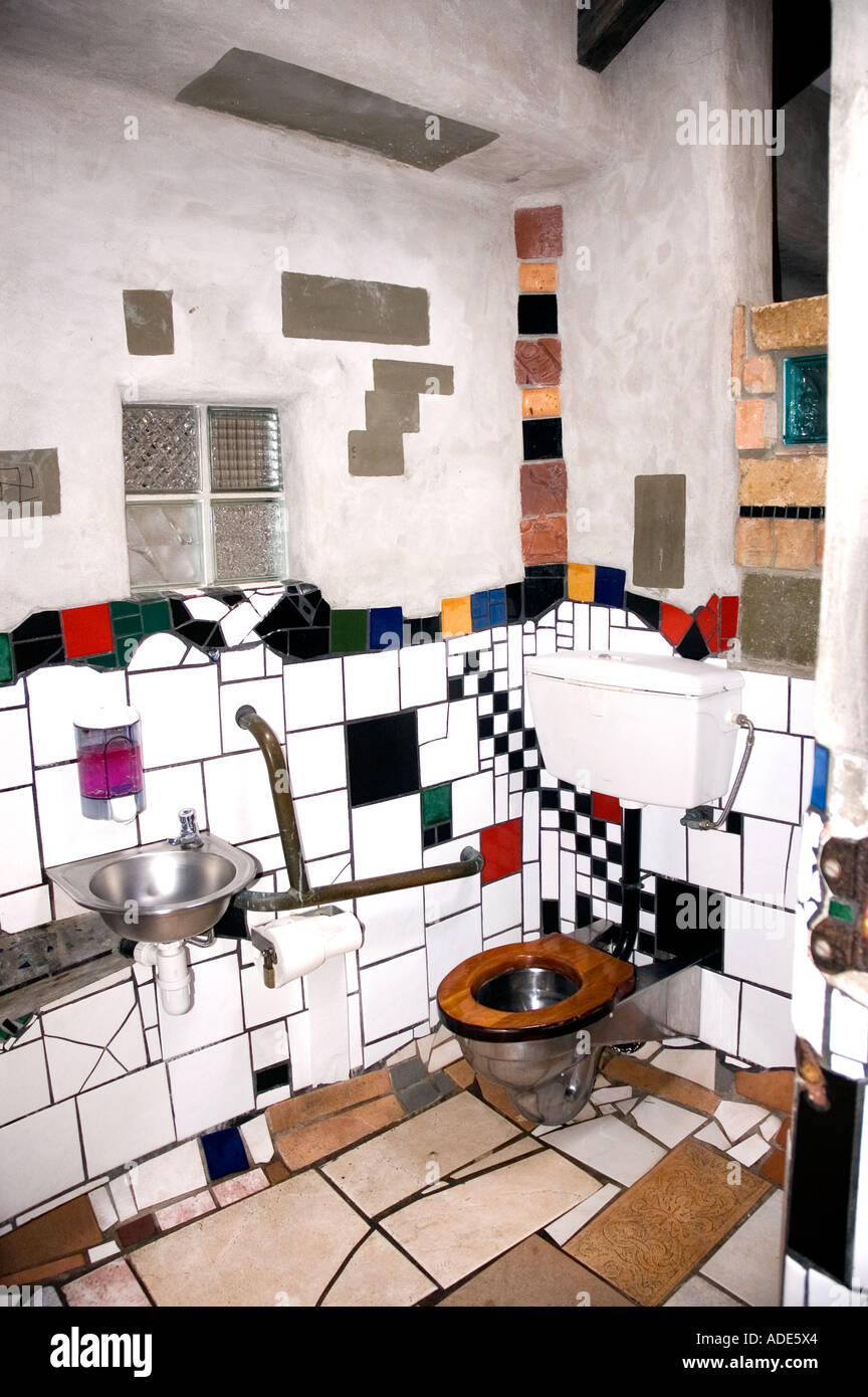 Public toilets in Kawakawa, New Zealand, designed by artist Frederick