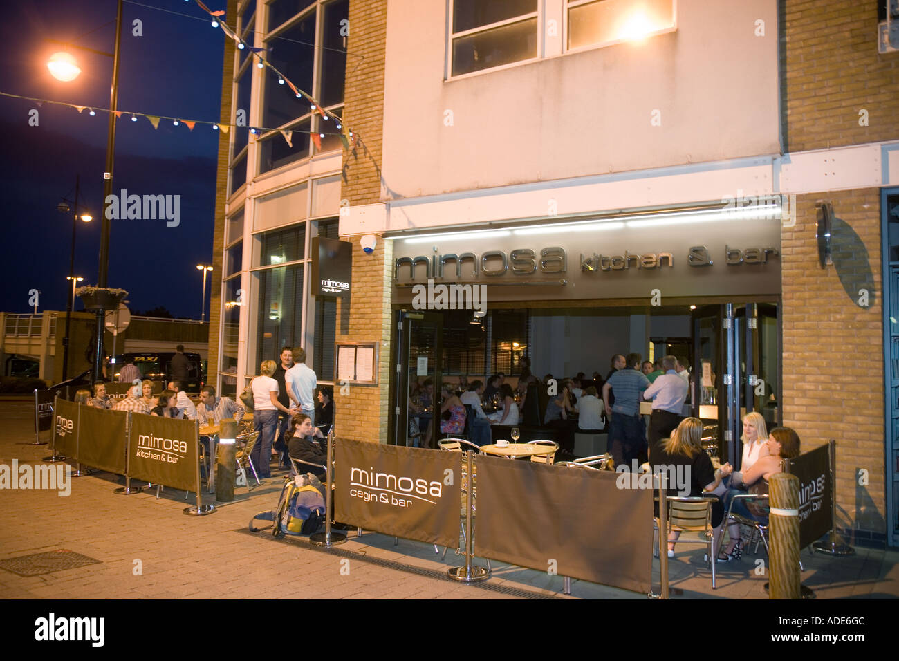Mimosa Kitchen And Bar Mermaid Quay At Night Cardiff Bay Cardiff