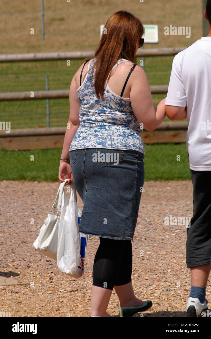 Obese woman rear view hi-res stock photography and images - Alamy