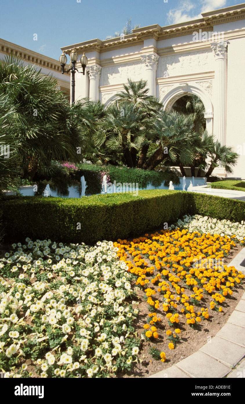 Las Vegas Nevada USA Monte Carlo Hotel Flower Beds Stock Photo Alamy