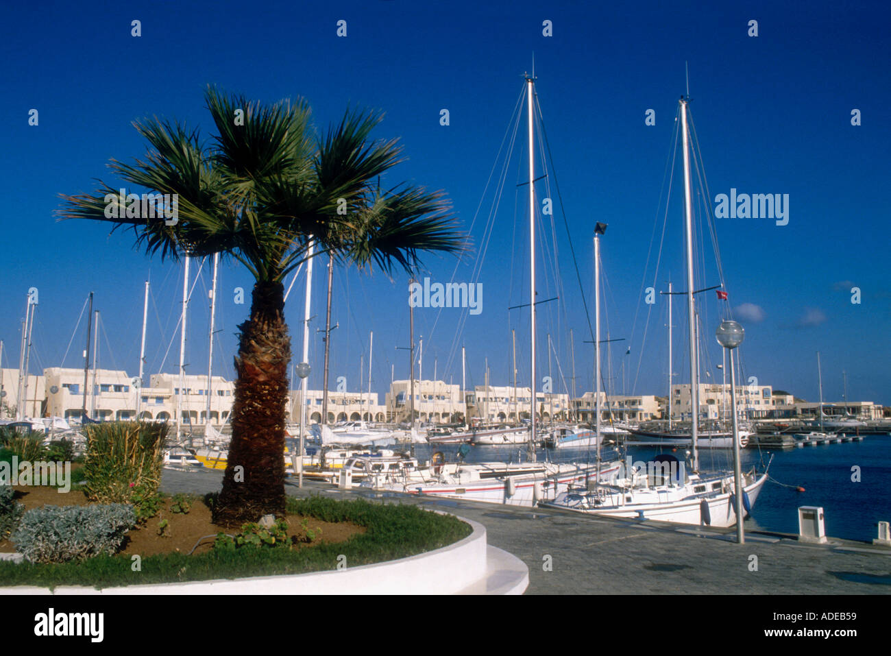 The yacht marina at Port El Kantaoui marina in Tunisia North Africa Stock Photo