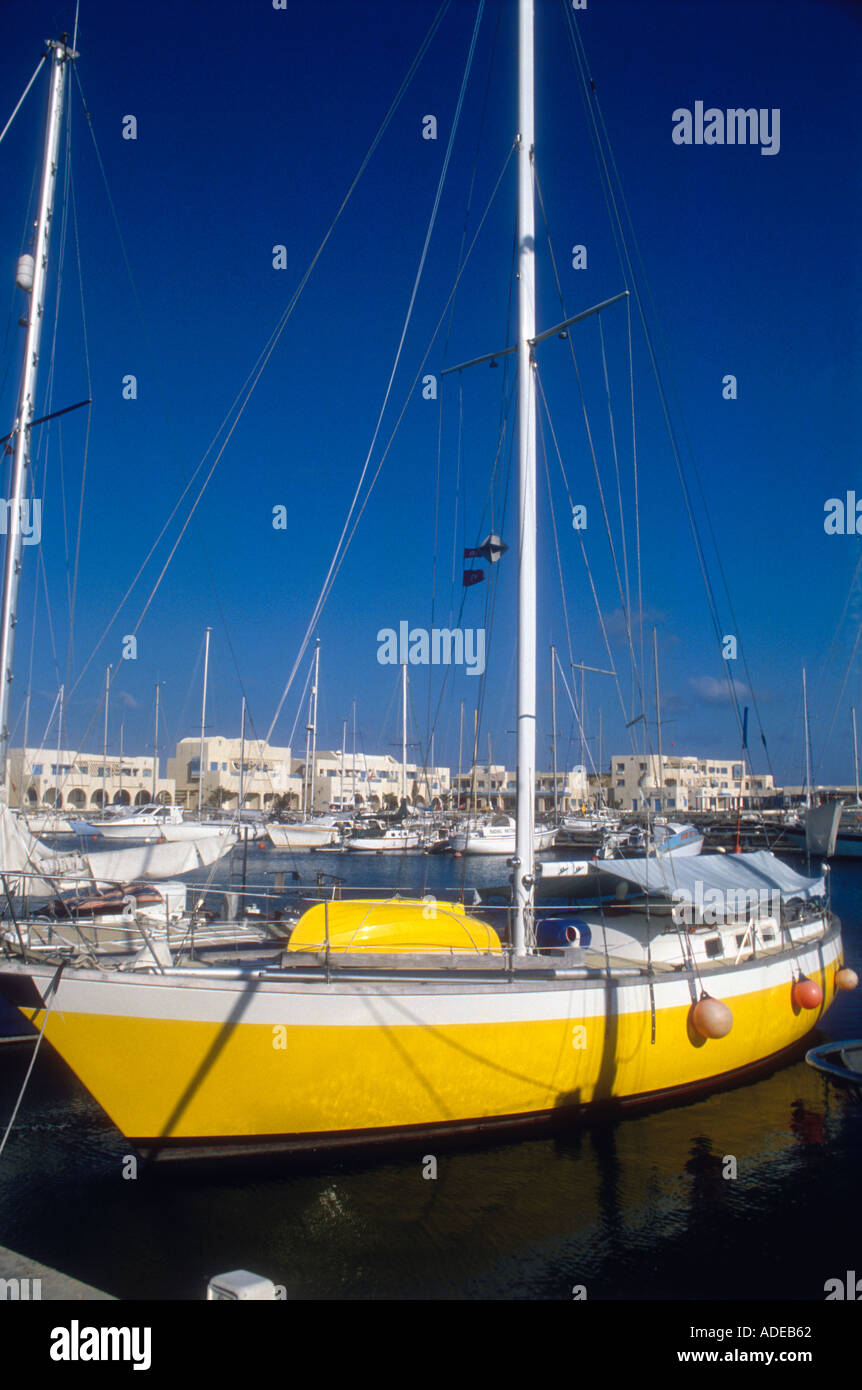 Yachts at the Port El Kantaoui marina in Tunisia North Africa Stock Photo