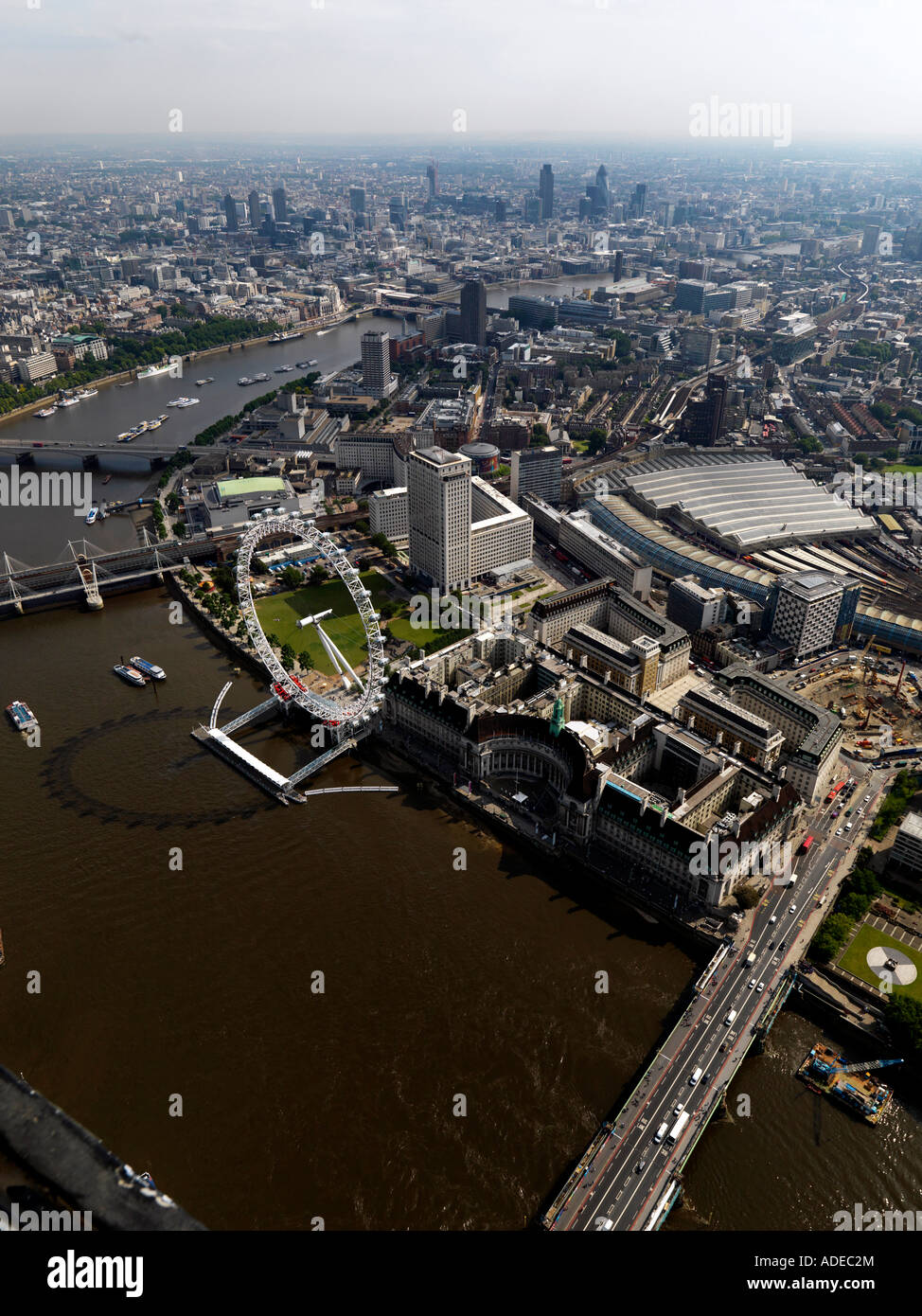 London aerial showing towards the City Stock Photo