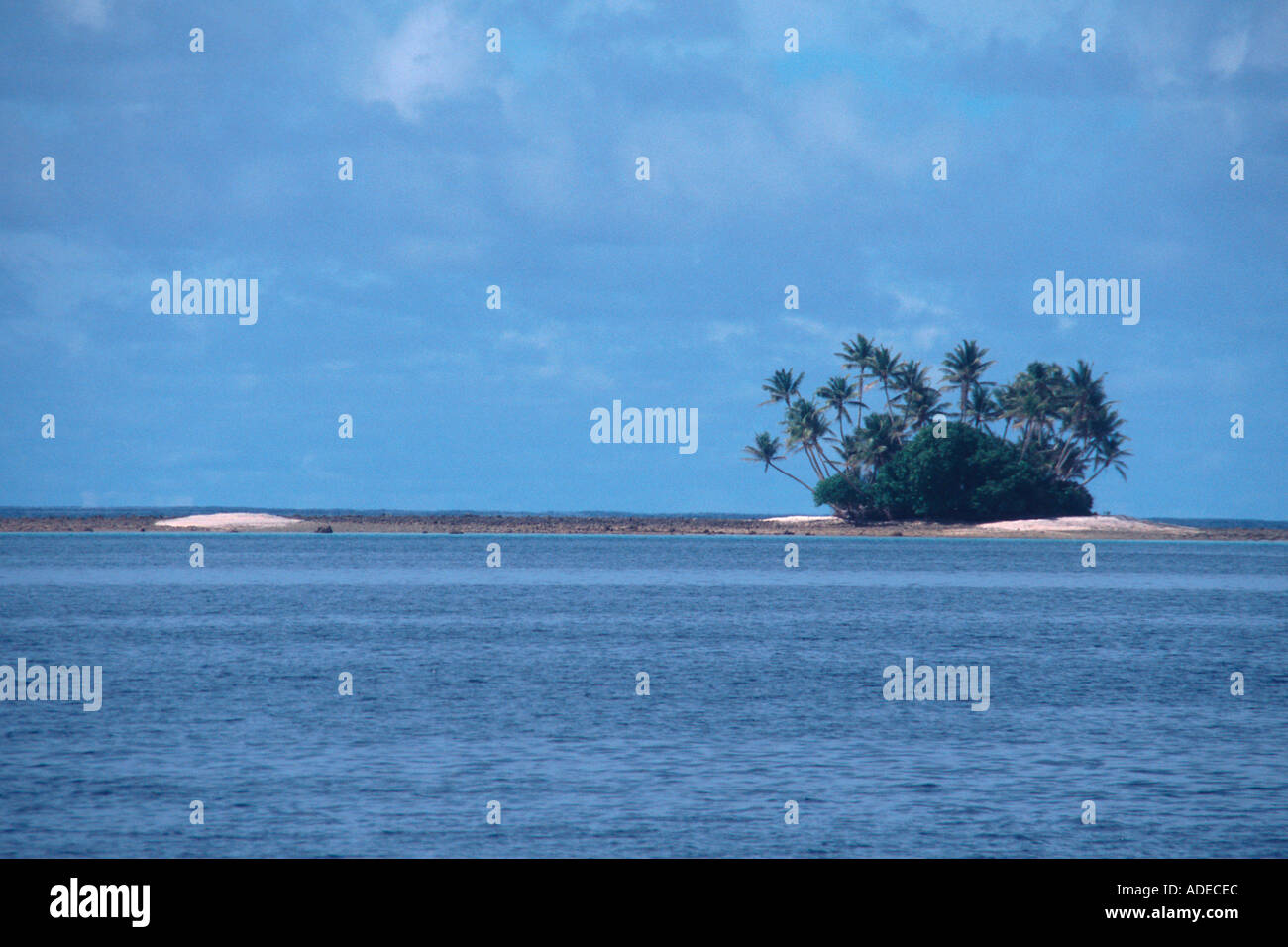 Island and palm trees Majuro Marshall Islands North Pacific Stock Photo