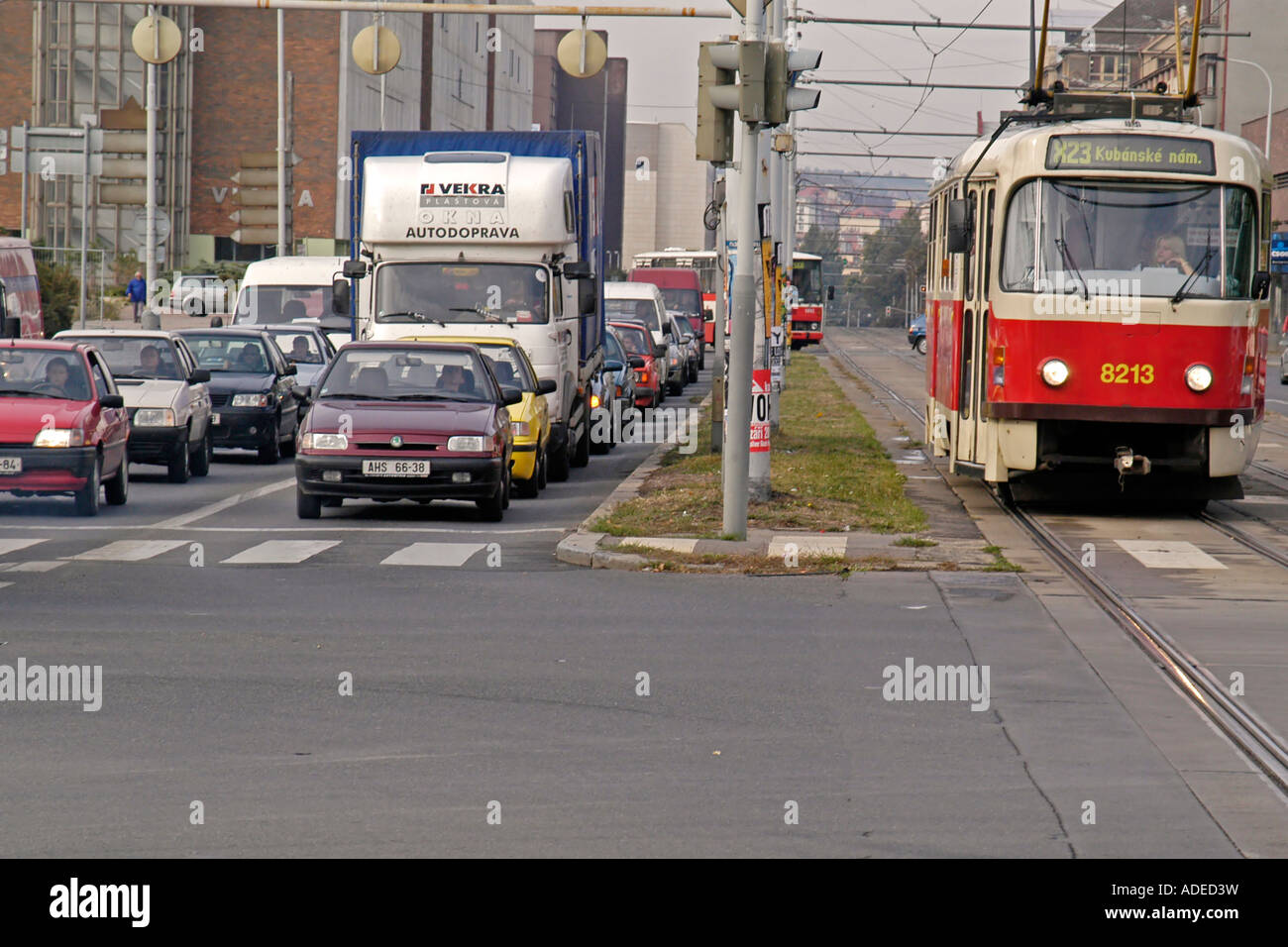 Tram Prague Czech Republic Stock Photo Alamy